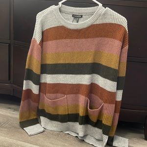 Striped multi-colored sweater